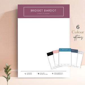 Membrete minimalista para Word, diseño de membrete moderno, membrete profesional, plantilla de membrete empresarial, plantilla de membrete de empresa