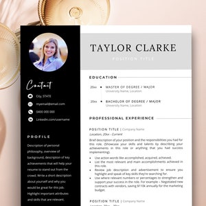 Modern Resume Template for a Mac, Professional Resume Template with Photo, Resume Template, Best Resume Template Resume with Photo