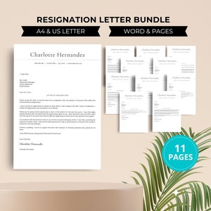 Resignation Letter Bundle, Resignation Template, Letter of Resignation Word & Pages, Termination Letter, Resignation Letter Template