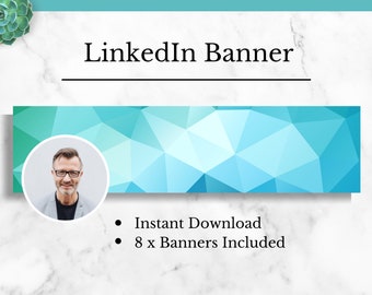 Banner de LinkedIn para tu foto de perfil, plantilla de banner de LinkedIn, descarga instantánea, encabezado personalizado de LinkedIn