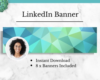Banner de LINKEDIN para su imagen de perfil de LinkedIn, plantilla de banner de LinkedIn, descarga instantánea, banner de LinkedIn personalizado