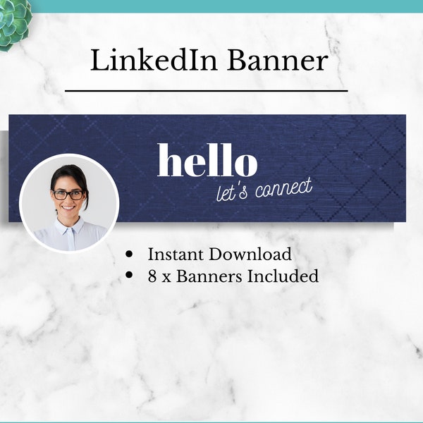 LINKEDIN Banner Template, Editable Linkedin Background with Personal Branding, LinkedIn Profile, Web Banner Template, Photo Banner Template