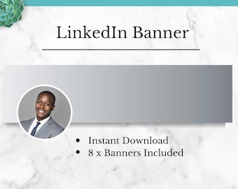 Banner de LinkedIn para tu foto de perfil, plantilla de banner de LinkedIn, descarga instantánea, encabezado personalizado de LinkedIn