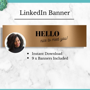 LINKEDIN Background Banner for your LinkedIn profile image, LinkedIn Banner Template, Instant Download, Personalized LinkedIn Banner