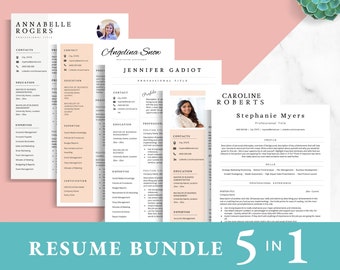 Sorority Resume Template Bundle, Resume Template Word, Creative Resume Template, Modern Resume Template, Nurse Resume 1, 2 & 3 Page
