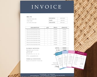 Invoice Template Word, Printable Invoice, Business Form, Editable Invoice Receipt, Microsoft Invoice Instant Download, Real Estate Invoice