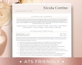 Resume Template Word ATS, Apple Pages Resume, ATS Friendly Resume Template Executive, Resume ATS Friendly, Clean Resume Template