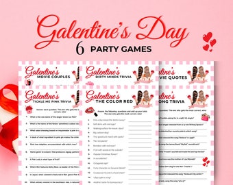 Dirty Minds Galentine's Party Games Bundle, Valentine's Day Trivia, Printable Games, Party Ideas, Dirty Minds Riddle Game Trivia Quiz