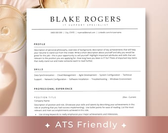 ATS Resume Template 3 Pages, Mac Pages Resume Template, ATS Resume Templates, Simple Resume for Word, Resume Template ATS Friendly