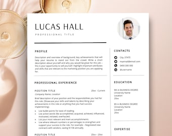 Executive Resume Template for Google Docs, Business Resume Template, Engineer Resume Template, Google Docs CV Template + Cover Letter 1 Page