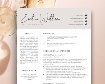 Marketing Resume Template, Resume Template Word, Best Resume Template, Apple Pages Resume, College Resume Tempalte One Page Resume Template