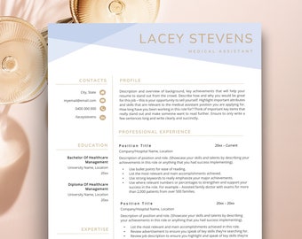 Medical Assistant Resume, Word Resume Template, Medical Resume Template, Cover Letter Template, Resume for Word, Pharmacist Resume, Resume