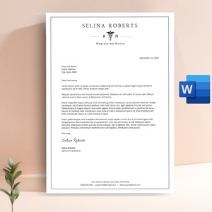 Plantilla de membrete personal con membrete minimalista, plantilla de membrete de Word, membrete comercial, membrete personalizado, membrete corporativo