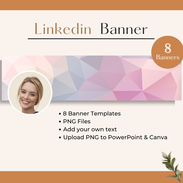 LINKEDIN-banner voor uw persoonlijke of zakelijke LinkedIn-profiel, direct downloaden, gepersonaliseerde LinkedIn-banner