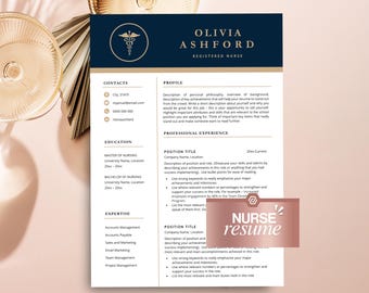 New Nurse Resume Template, Nursing Resume, New Grad Nurse, RN Resume 1-3 Page, Medical Resume Template for Word, Nursing Graduation