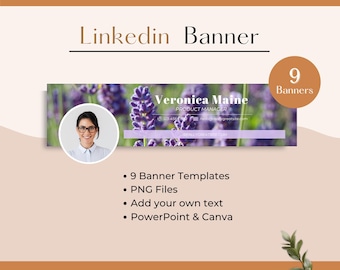 LINKEDIN Banner for your LinkedIn profile image, LinkedIn Banner Template, Instant Download, Personalized LinkedIn Banner