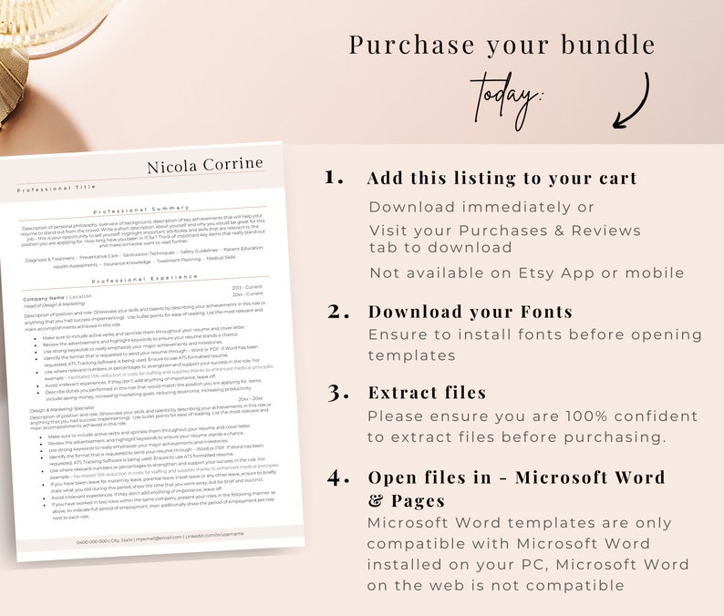 Photo inspiration: Picture Idea: Ats Friendly Resume Template Resume Template Bundle Ats Resume