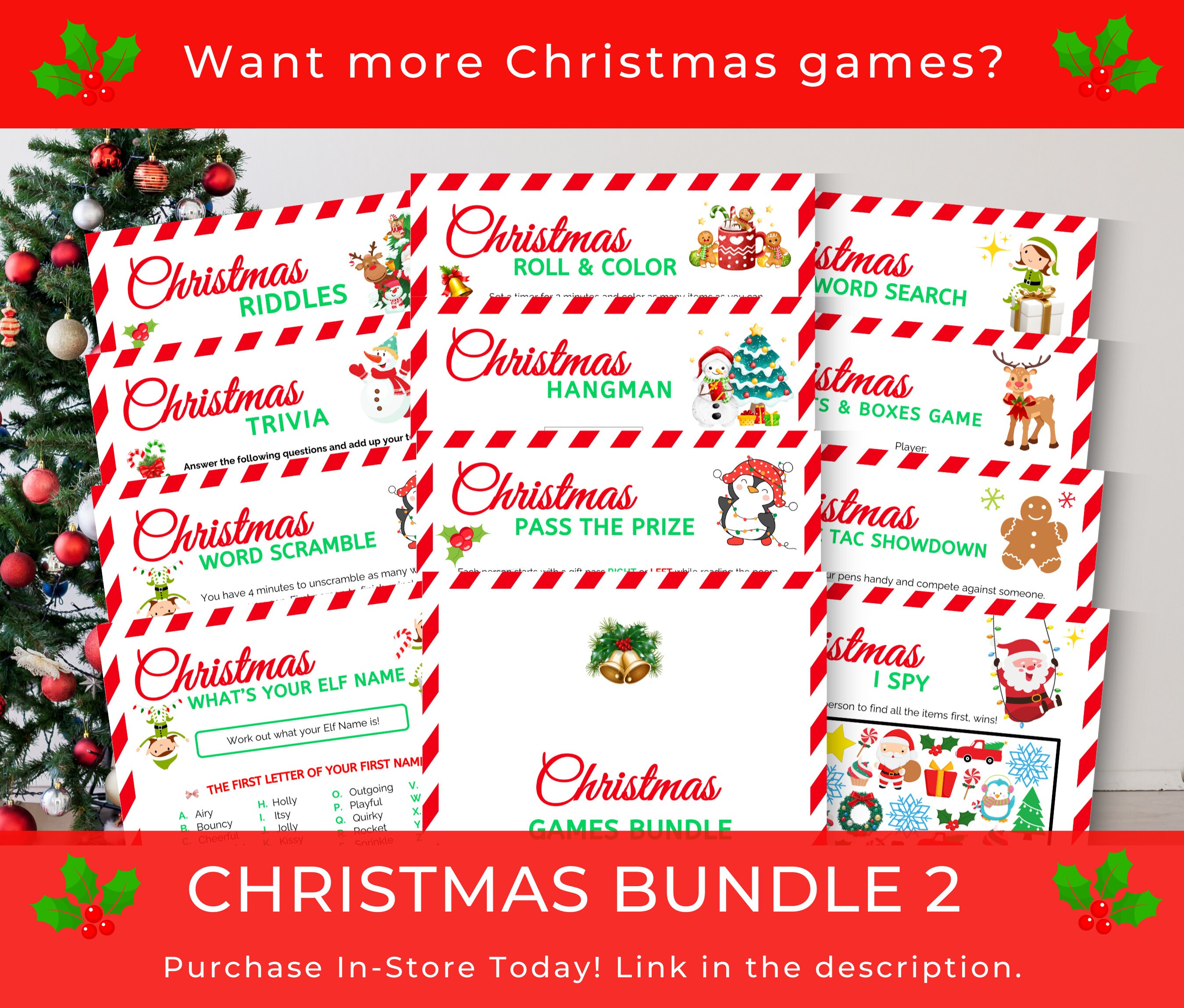 Christmas Trivia Games, Fun Christmas Printable Games for Kids