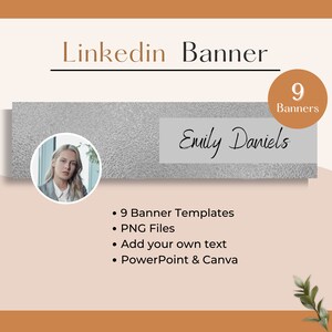 LINKEDIN Banner for your LinkedIn profile image, LinkedIn Banner Template, Instant Download, Personalized LinkedIn Banner
