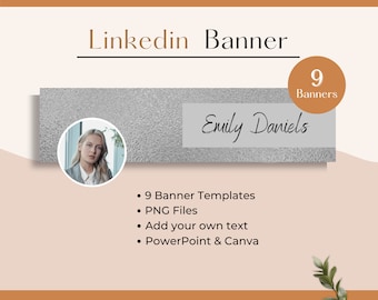 LINKEDIN Banner for your LinkedIn profile image, LinkedIn Banner Template, Instant Download, Personalized LinkedIn Banner