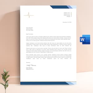 Membrete médico, membrete corporativo, plantilla de membrete profesional, plantilla de membrete comercial, membrete de enfermera, membrete de médico