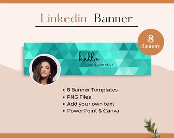 LINKEDIN Banner for your LinkedIn personal or business profile, Instant Download, Personalized LinkedIn Header