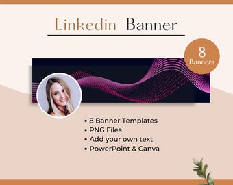 Linkedin Banner Download, Personalized Linkedin Banner Corporate, Linkedin Banner Technology Header Template Instant Download