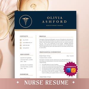 New Nurse Resume Template, Nursing Resume, New Grad Nurse, RN Resume 1-3 Page, Medical Resume Template for Word, Nursing Graduation