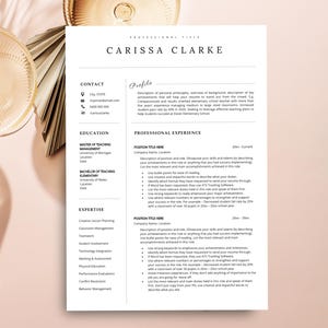 Modern Resume Template for Word, Professional Resume, Manager Resume, Accounting Resume Template, 1, 2 and 3 Page Resume, Finance Resume