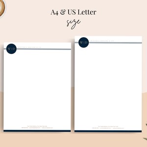 Business Letterhead for MS Word, Letterhead Template Word, Custom Letterhead, Easy Editable Letterhead, Letterhead Design, DIY Stationery image 3
