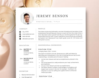 CEO Resume Template, C Level Resume Template, Construction Resume, Resume with Photo, Executive Resume Template, Modern Resume Format