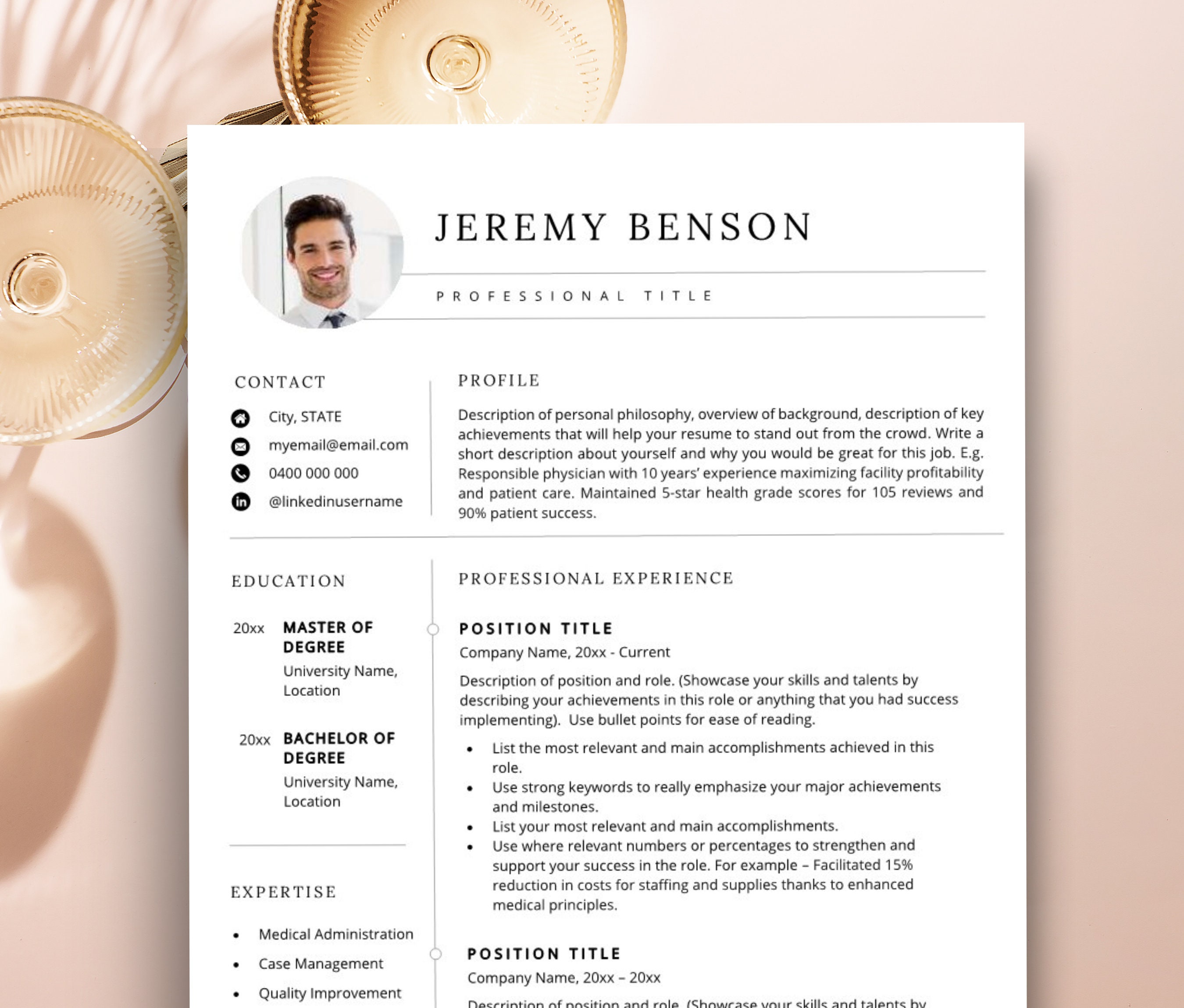 CEO Resume Template C Level Resume Template Construction Resume