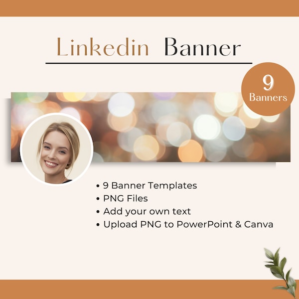 LINKEDIN Banner for your LinkedIn profile image, LinkedIn Banner Template, Instant Download, Personalized LinkedIn Banner