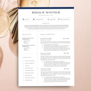 Accountant Resume Template Apple Pages Resume, Executive CV Template Best Resume Template Digital Resume Download, Finance Resume with Icon image 1