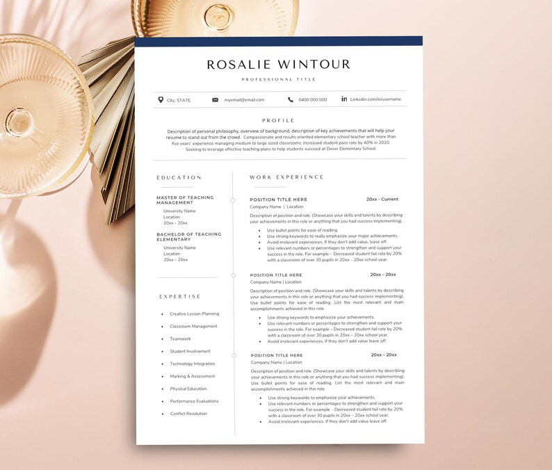 Accountant Resume Template Apple Pages Resume, Executive CV Template Best Resume Template Digital Resume Download, Finance Resume with Icon image 1