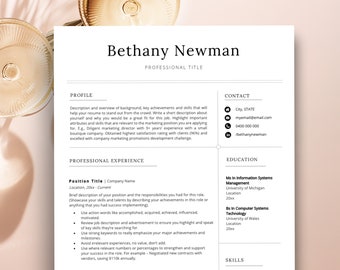 2025 Resume Template, Google Docs Resume Template, Simple Resume Template Google Docs, Professional CV Template , Google Resume Simple Cv