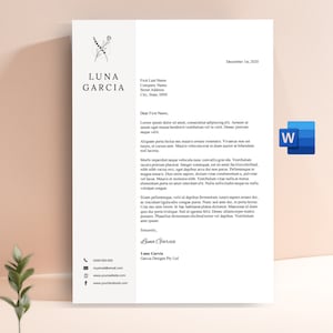 Plantilla de membrete, membrete comercial, diseño de membrete, membrete de Word, membrete corporativo, membrete imprimible, membrete editable