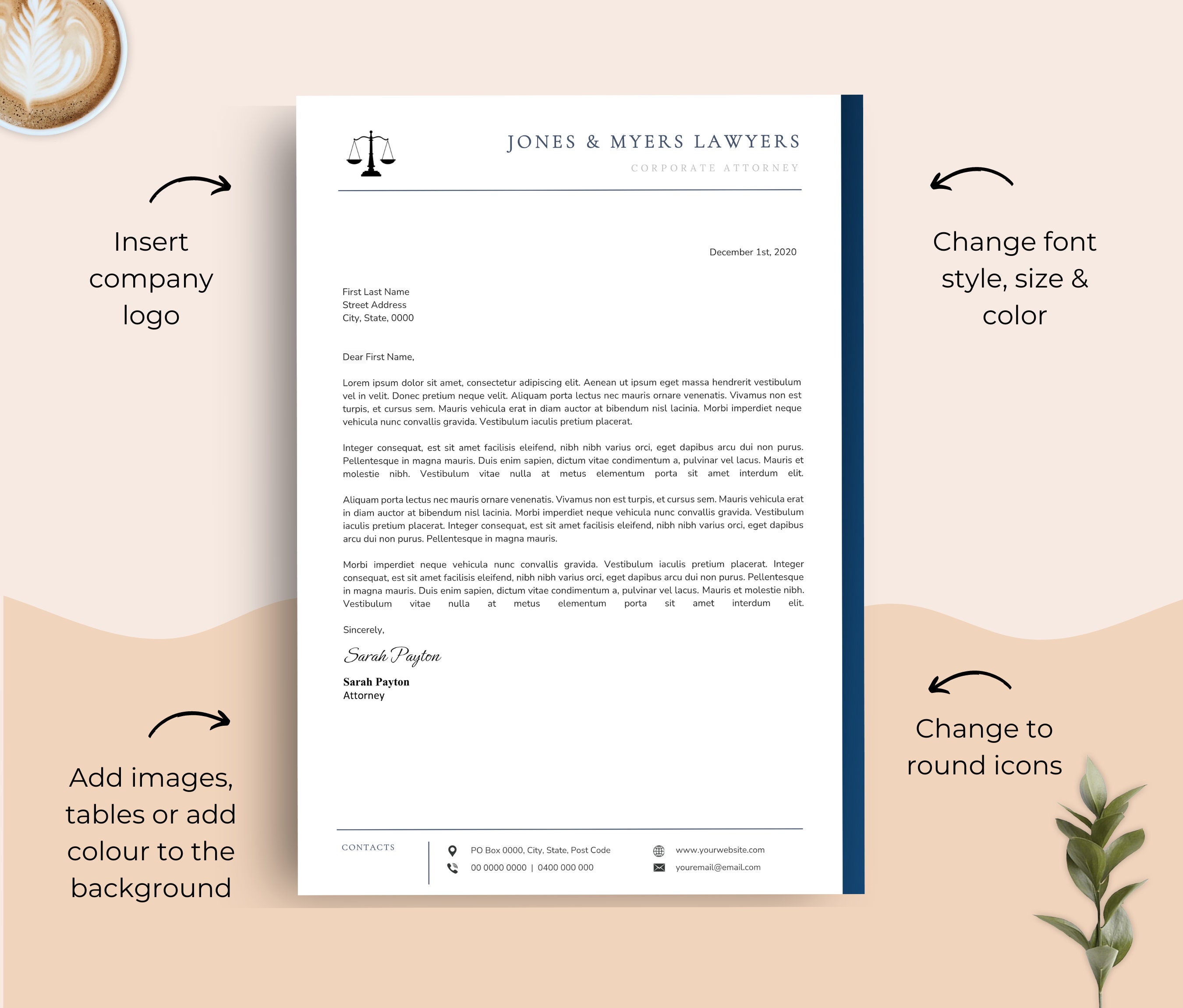 Lawyer Letterhead Template Microsoft Word Template Business Etsy Lawyer Letterhead Template Microsoft Word Template Business Etsy