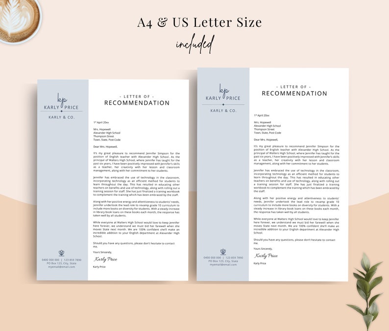 Recommendation Letter, Letter of Recommendation Template, Reference ...