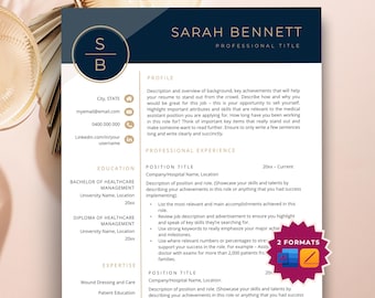 RN Resume Template, Nurse Resume, Registered Nurse Resume Template, Graduate Nurse Resume, Nursing Resume & Cover Letter 2 Page Resume
