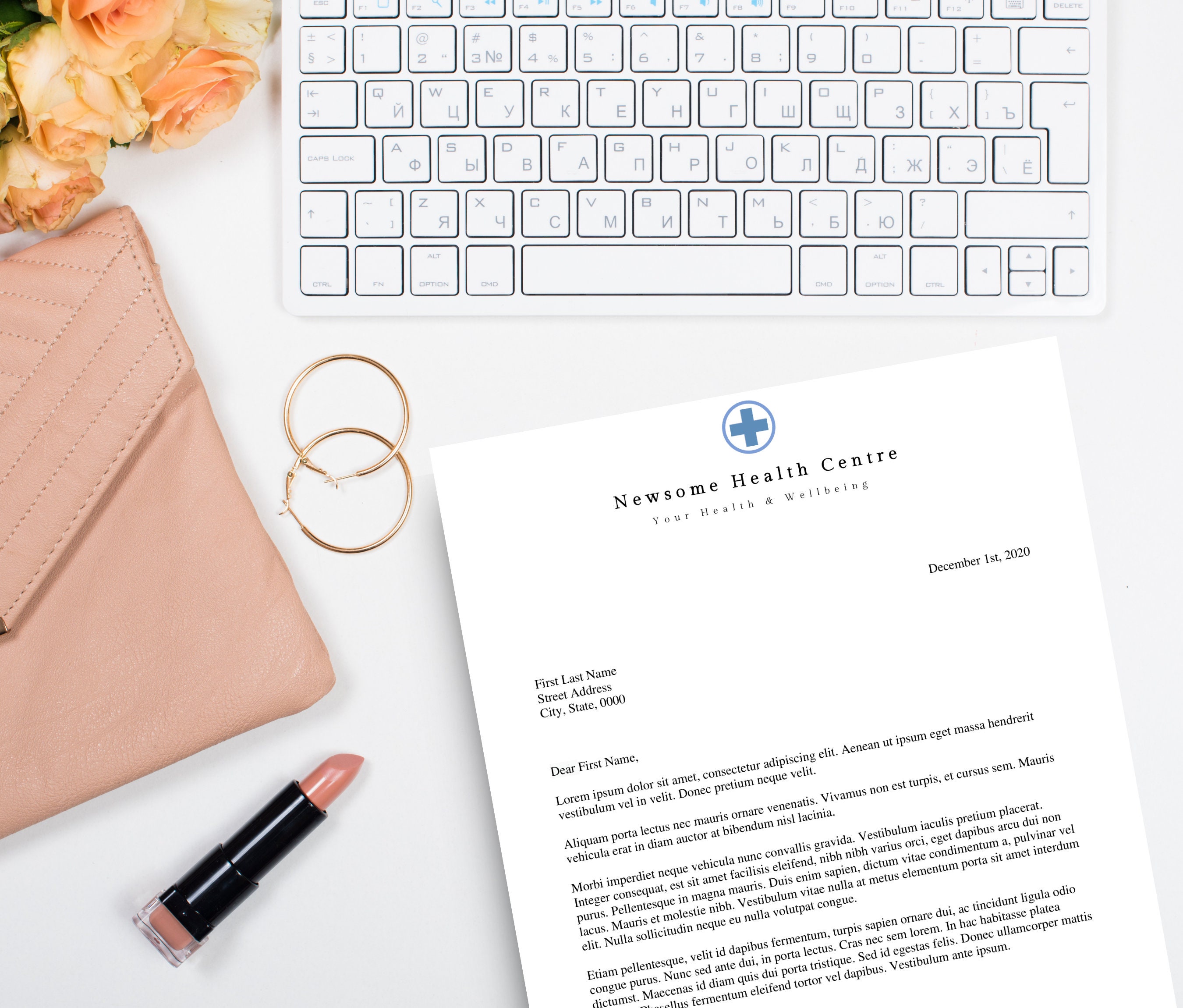 Medical Letterhead, Doctor Letterhead, Nurse Stationery, Editable ...