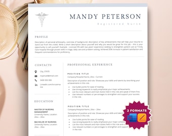 New Grad Nurse Resume, Nurse Resume Template, New Nurse Resume Template, Graduate Nurse Resume, RN Case Manager Resume, Nursing Student CV