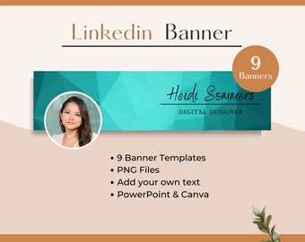 LINKEDIN Banner for your LinkedIn Profile image, LinkedIn Background Banner Template, Instant Download, Personalized LinkedIn Banner