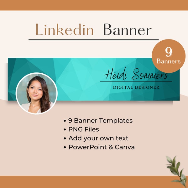 LINKEDIN Banner for your LinkedIn Profile image, LinkedIn Background Banner Template, Instant Download, Personalized LinkedIn Banner