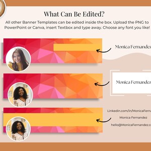 LINKEDIN Banner for your LinkedIn profile image, LinkedIn Banner Template, Instant Download, Personalized LinkedIn Banner image 6