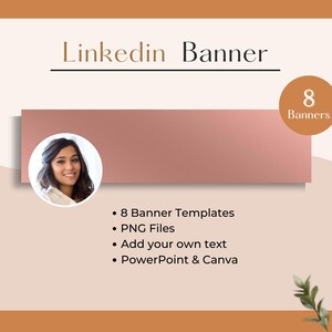 LINKEDIN Banner for your LinkedIn profile image, LinkedIn Banner Template, Instant Download, Personalized LinkedIn Banner