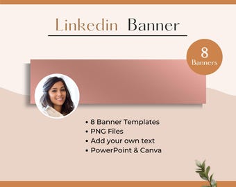 Banner de LINKEDIN para tu imagen de perfil de LinkedIn, plantilla de banner de LinkedIn, descarga instantánea, banner de LinkedIn personalizado