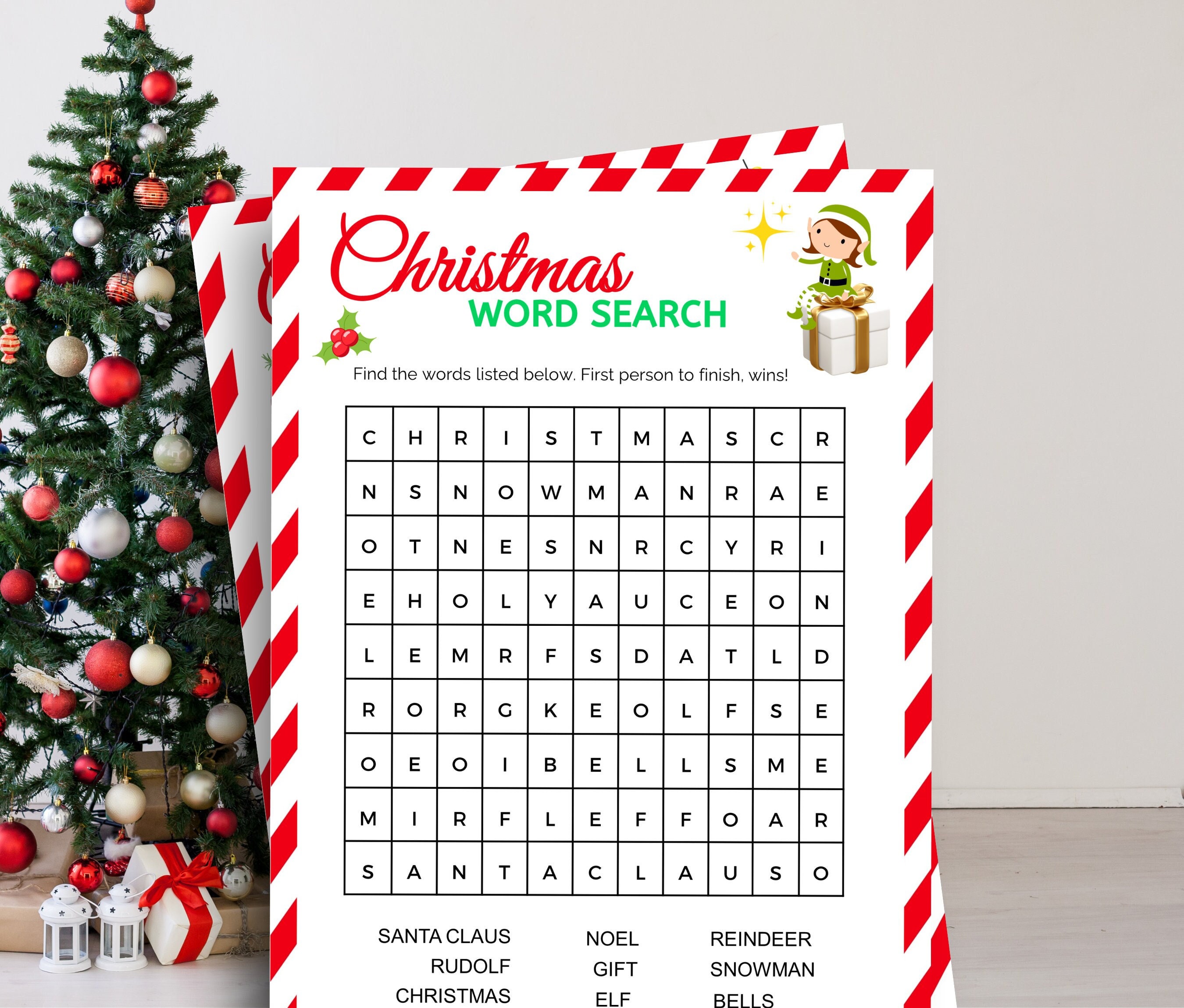 Christmas Word Search Christmas Printable Games for Kids, Christmas Word Games, Holiday Party Activities Christmas Word Find Christmas Games