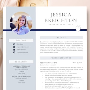 Teacher Resume and Cover Letter CV Template Teacher, Curriculum Vitae Teacher New Teacher Resume 1 Page Resume, Education Resume Template