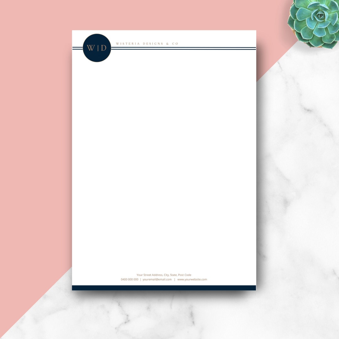 Business Letterhead for MS Word Letterhead Template Word - Etsy
